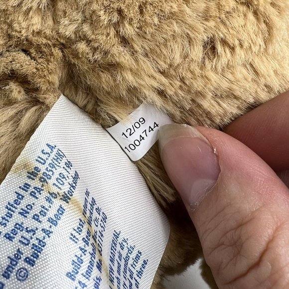 Build A Bear Workshop Bunny Rabbit Plush Stuffed Animal Brown Pink 2009 BAB - Picture 8 of 12